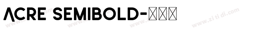 Acre SemiBold字体转换